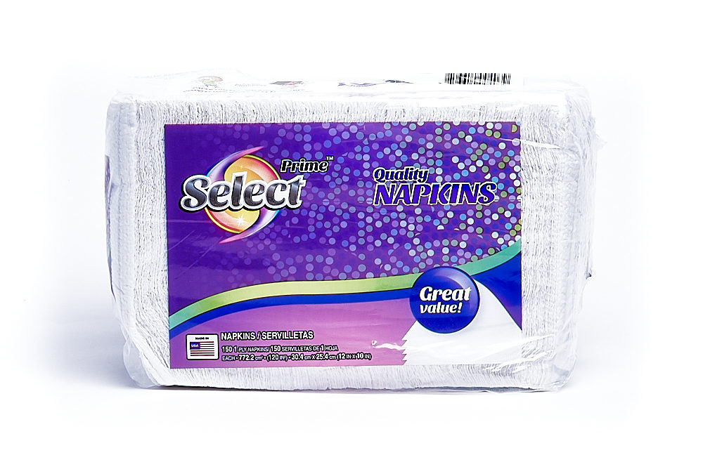 Select Napkin 150 Count 1-ply White