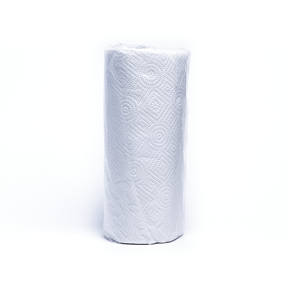 A private labelled paper towel roll