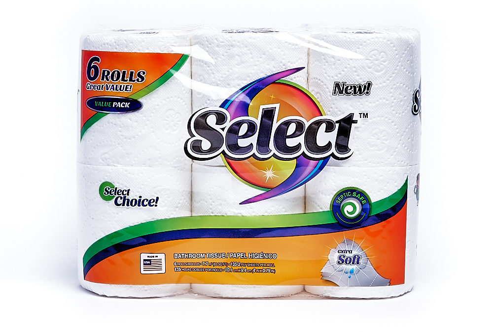 Select 135 Count 2-ply 6 Pack Bath