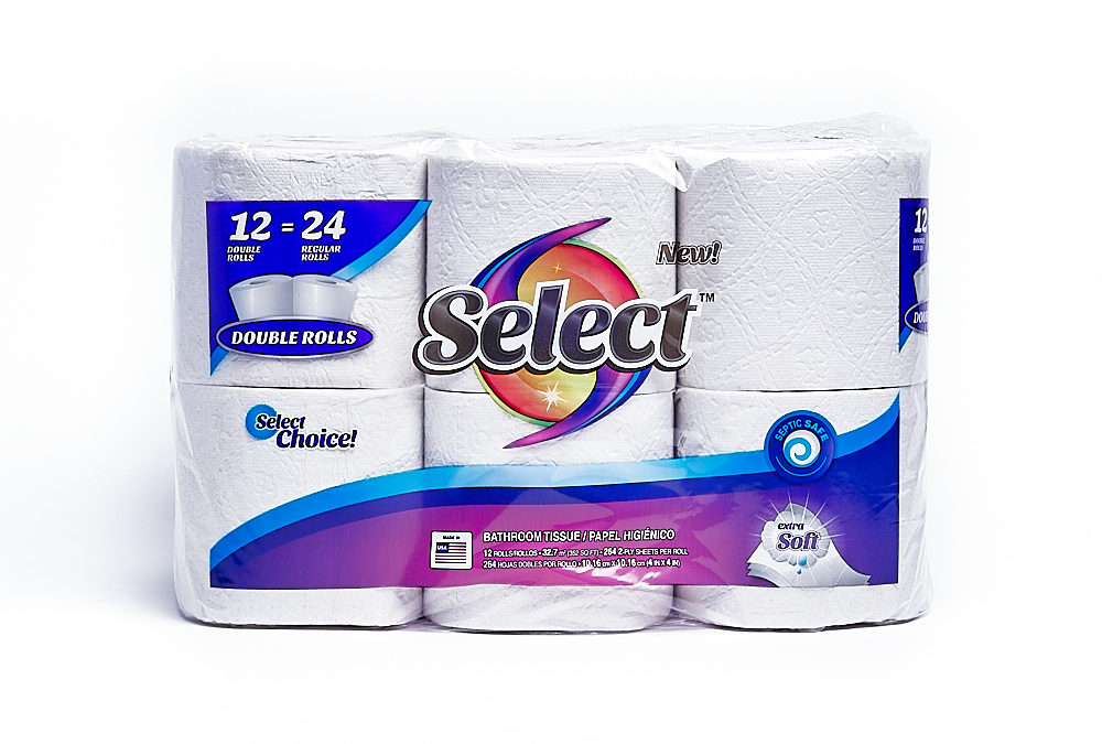 Select 264 Count 2-ply 12 Pack Bath Double Roll