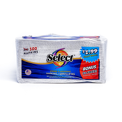 Package of Select napkins (300 count)