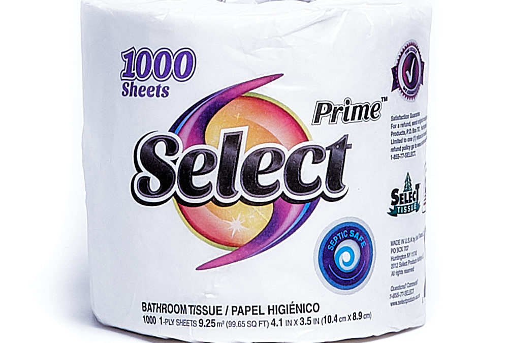 Select 1000 Count 1-ply Single Roll Bath Packed 96